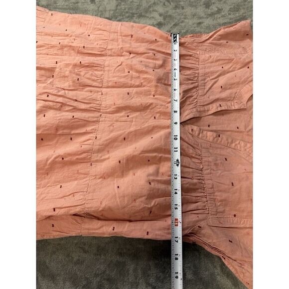 Roller Rabbit Dress S/XS Pink Cotton Acote Pamela Short Sleeve Flocking - Picture 9 of 13